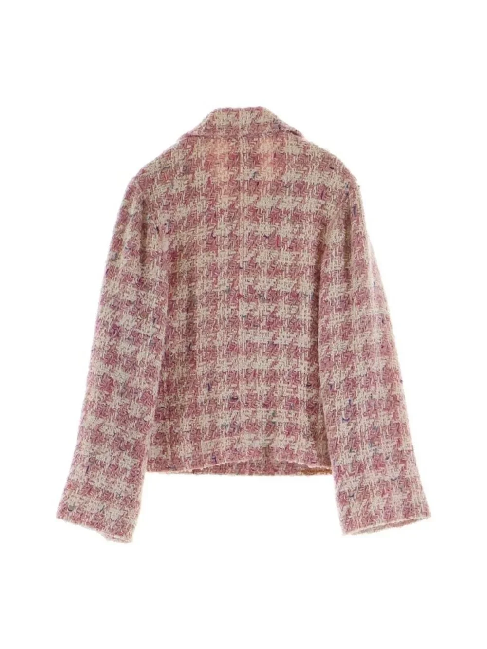 Chanel 93c Coco Button Fancy Tweed Jacket Pink 42